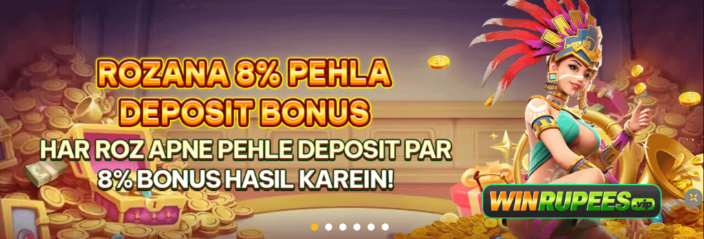 Illustration of WinRupees app rewards system with bonus percentages and earning options