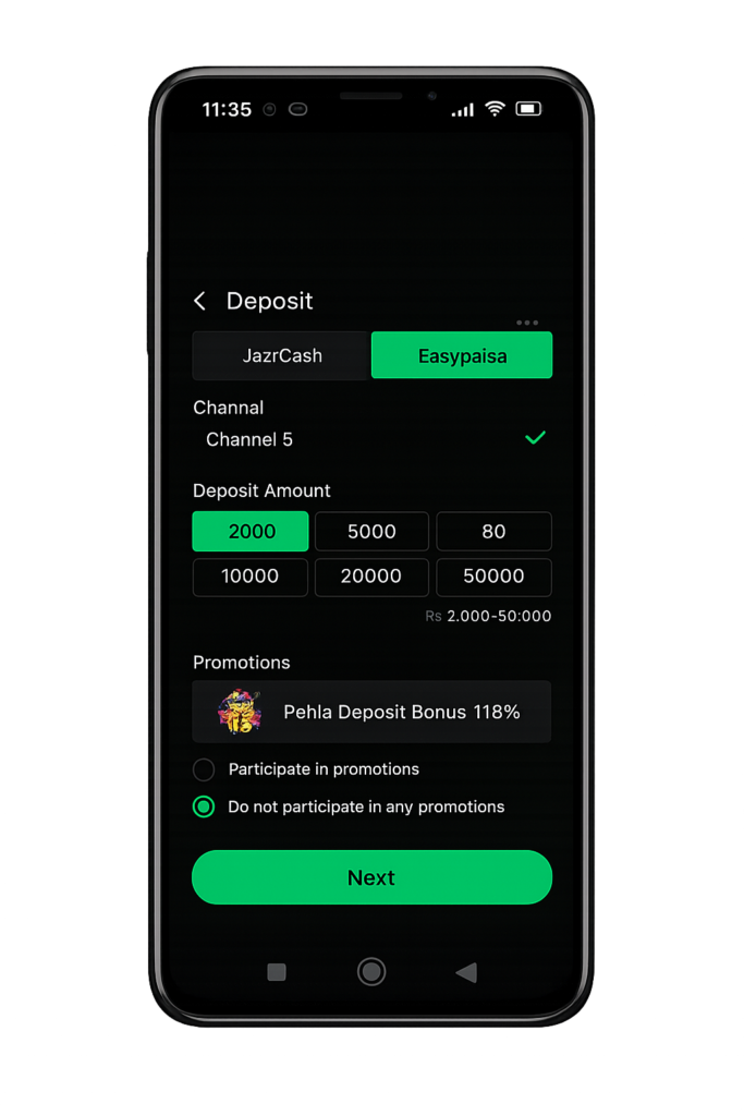 Deposit money in Win Rupees Via Easypaisa
