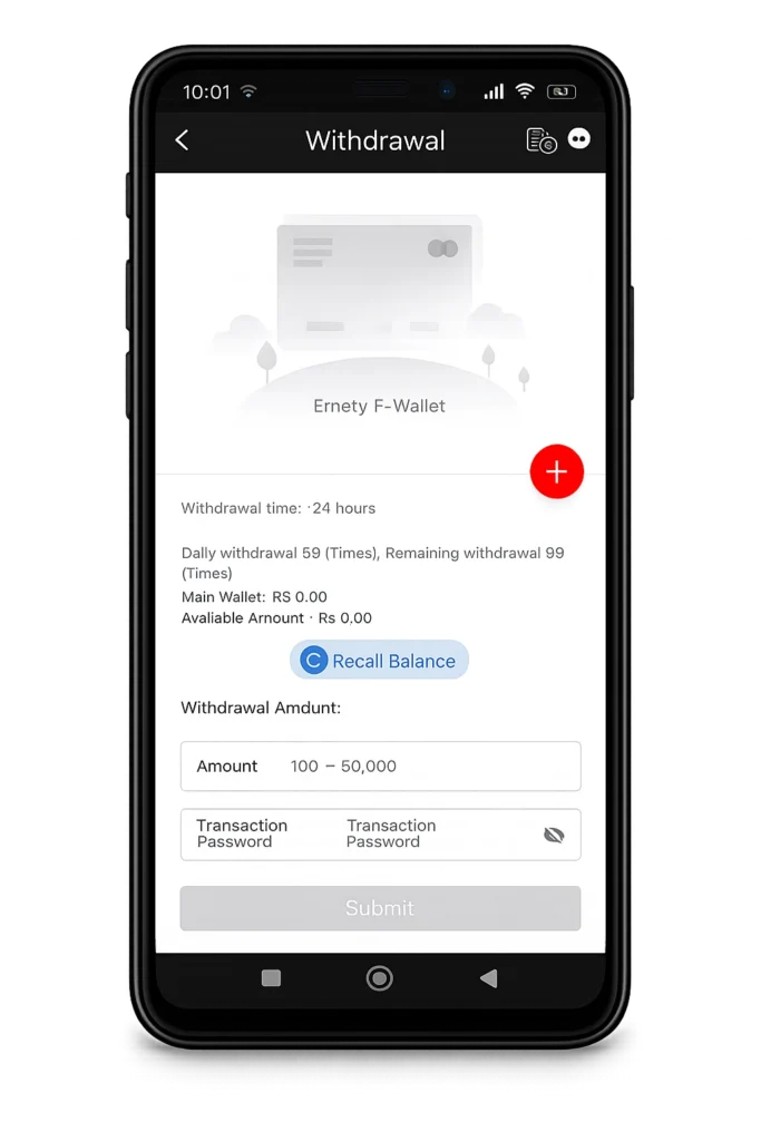 Win Rupees  PK withdrawal screen on a phone