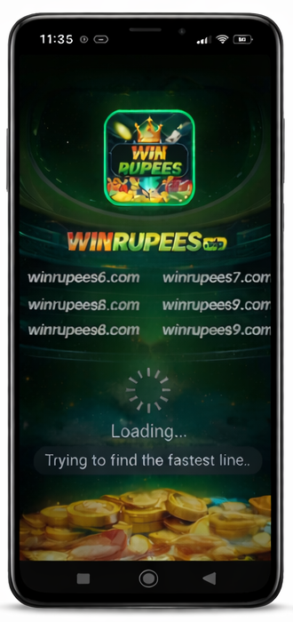 WinRupees app installing progress bar on Android